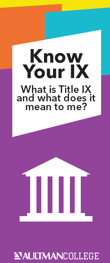 Cover of the Title IX brochure